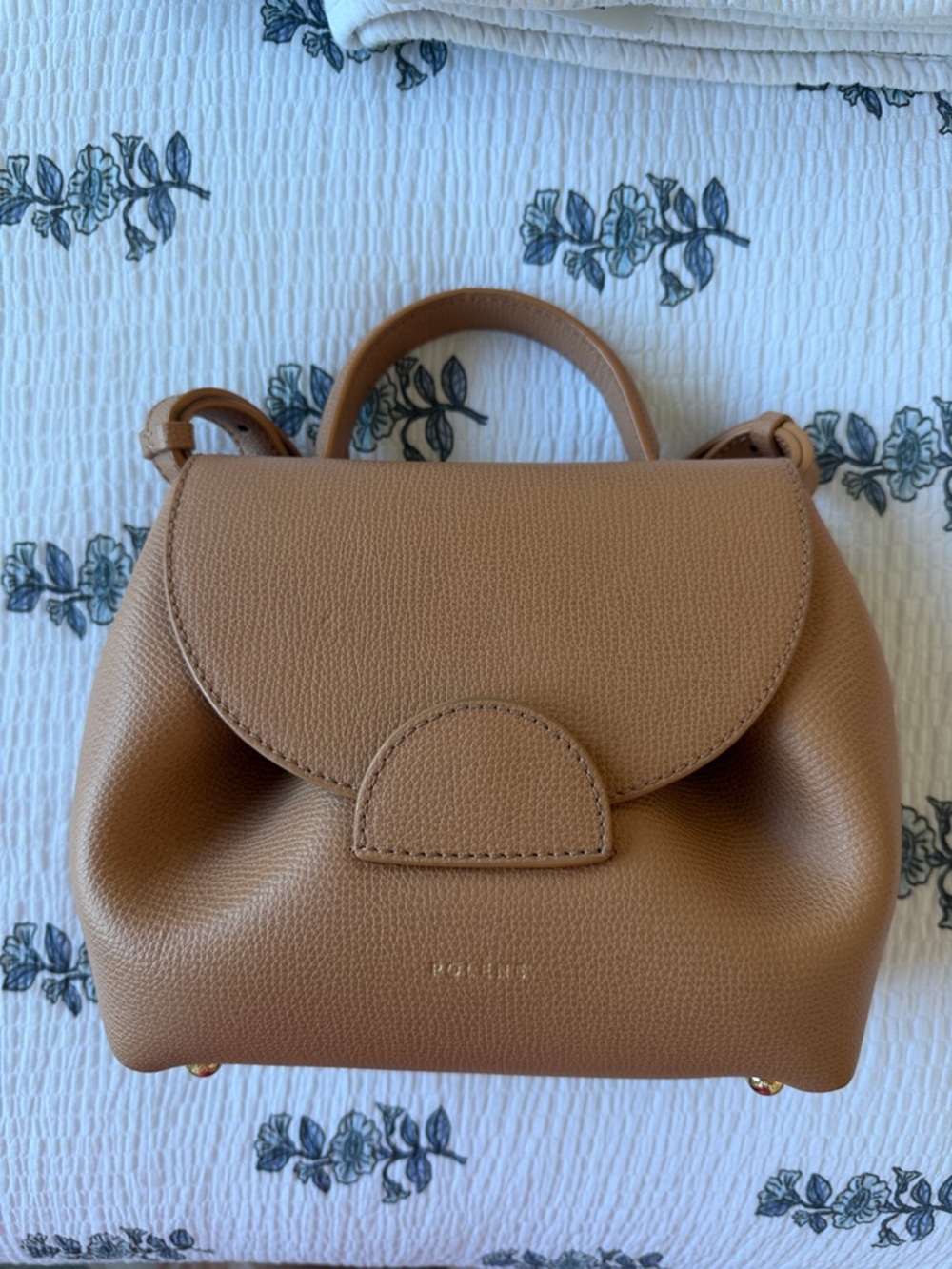 Small Brown Leather Handbag - Brown